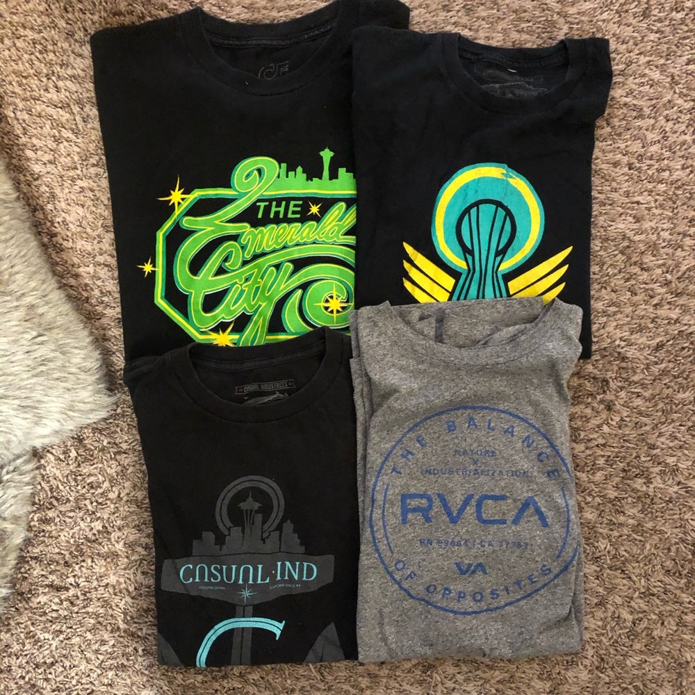 4 Casual Industries & RVCA shirts